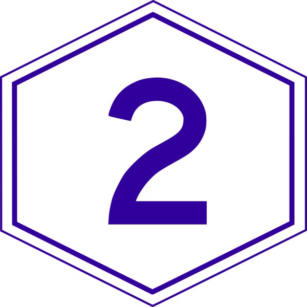 600x600 Blue Clipart Number 2