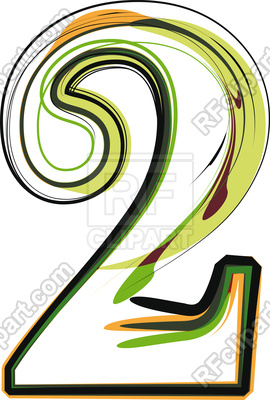 270x400 Organic Type Number 2 Royalty Free Vector Clip Art Image