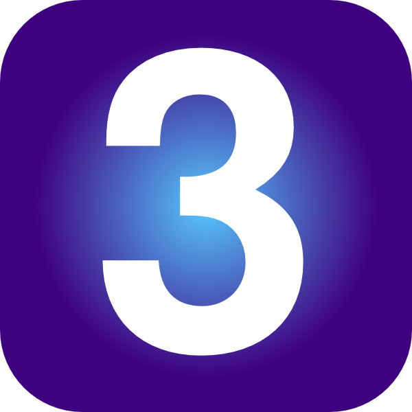 600x600 Number 3 Clip Art