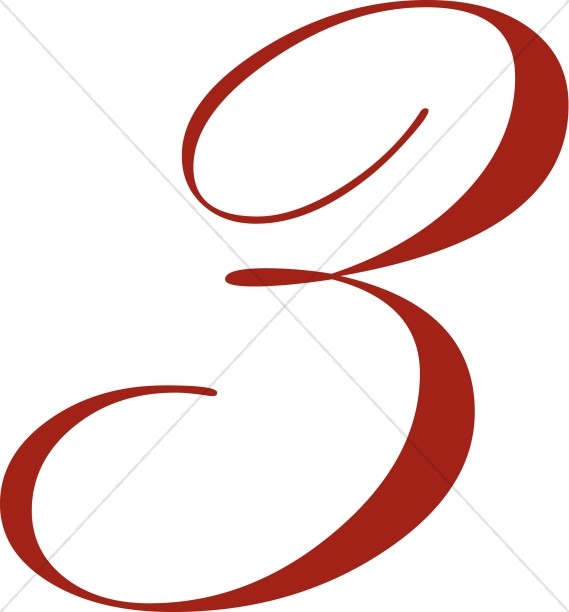 569x612 Red Number 3 Number Clipart
