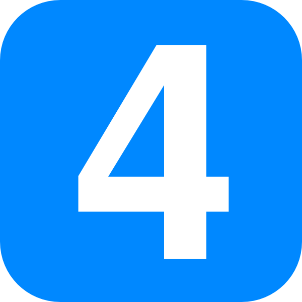 600x600 Blue Number Four Clip Art
