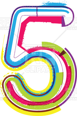 268x400 Colorful Number 5