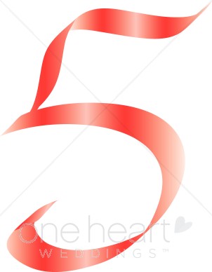 302x388 Number Five Clipart Pink Ribbon Alphabet