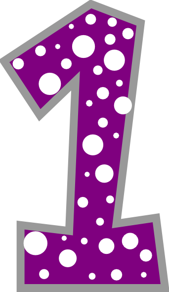 342x590 Number Clipart Polka Dot Number