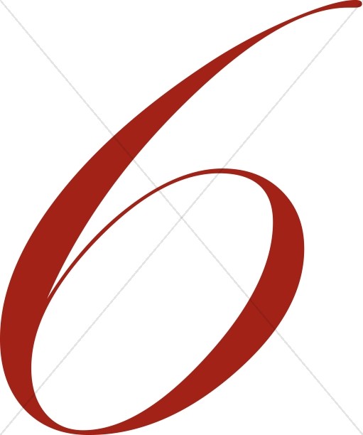 511x612 Red Number 6 Number Clipart