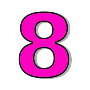 300x300 Pink Clipart Number 8
