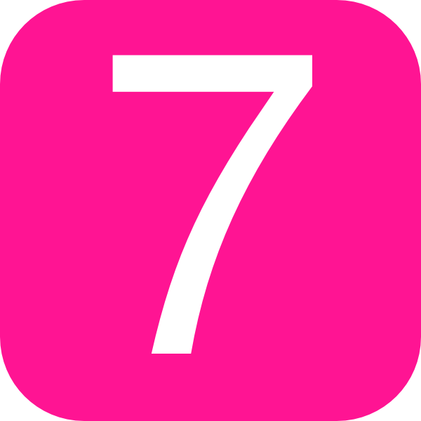 600x600 Red, Rounded, Square With Number 6 Clip Art