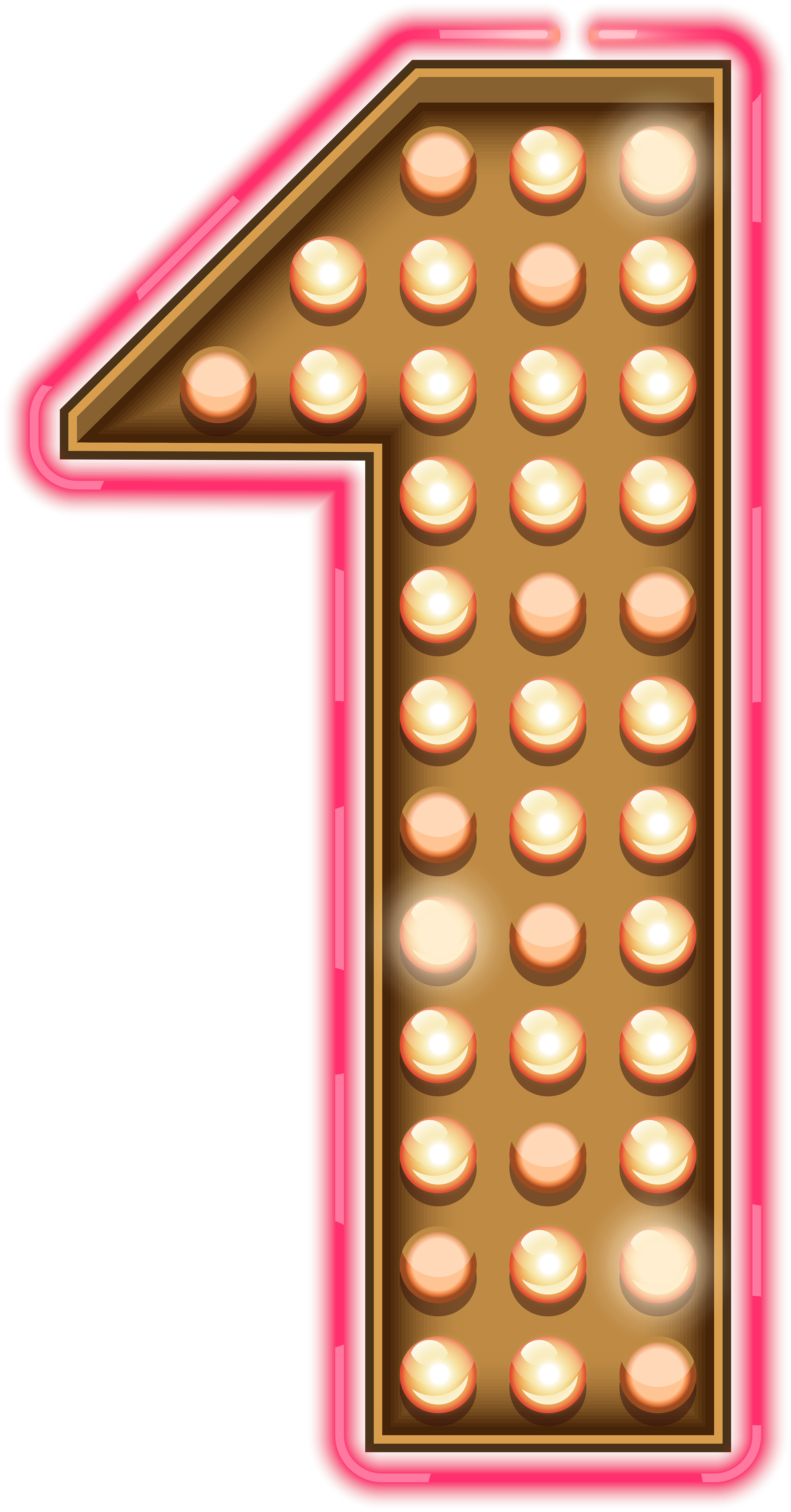 2618x5000 Number One Neon Lights Transparent Png Clip Art Imageu200b Gallery