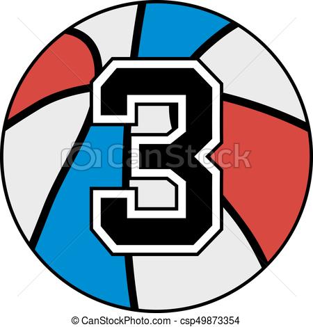 450x470 Creative Design Of Basket Number Three Clipart Vector