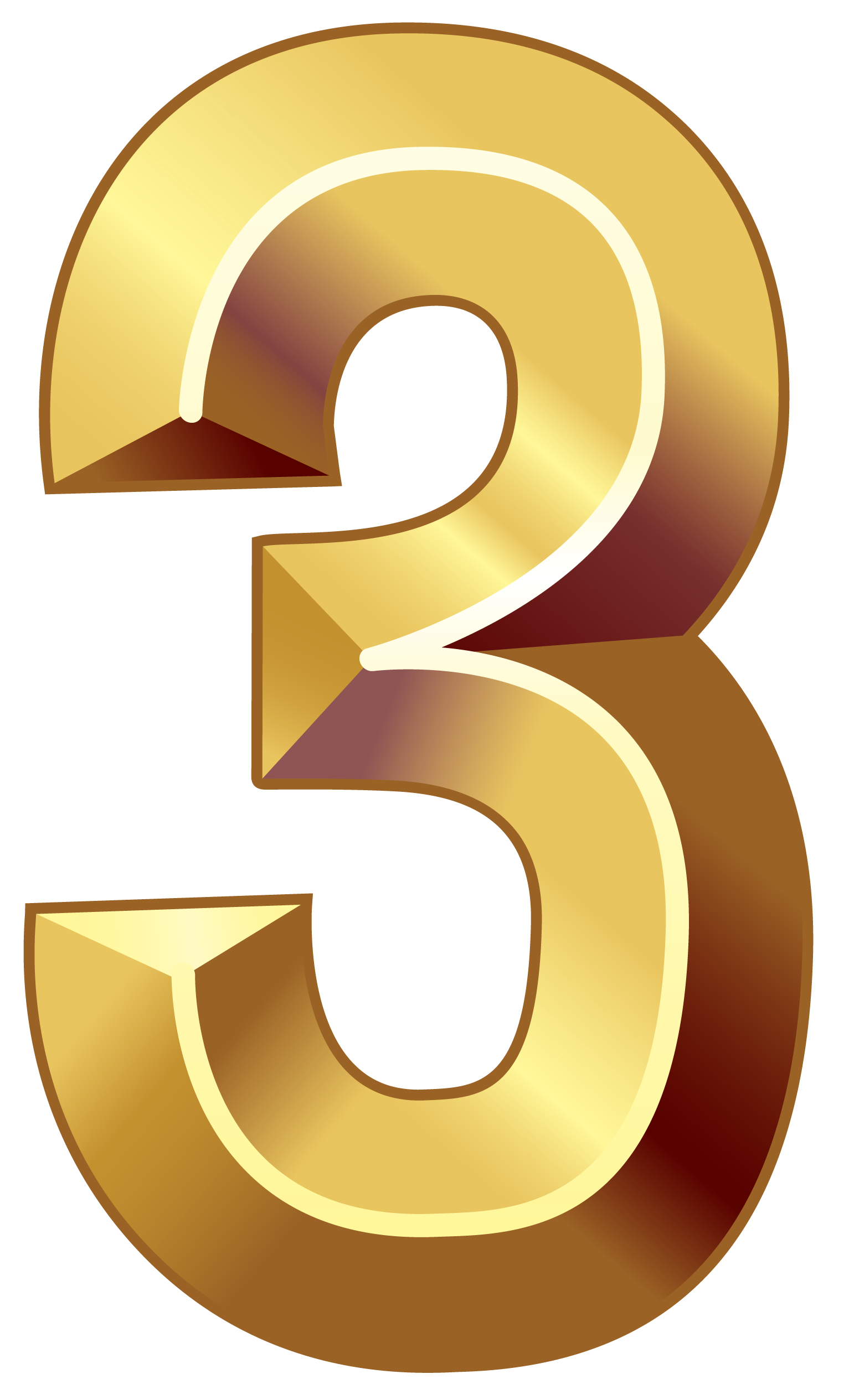 1533x2530 Gold Number Three Png Clipart Imageu200b Gallery Yopriceville
