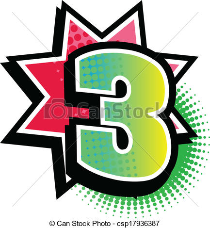 433x470 The View Of Number Three Vector