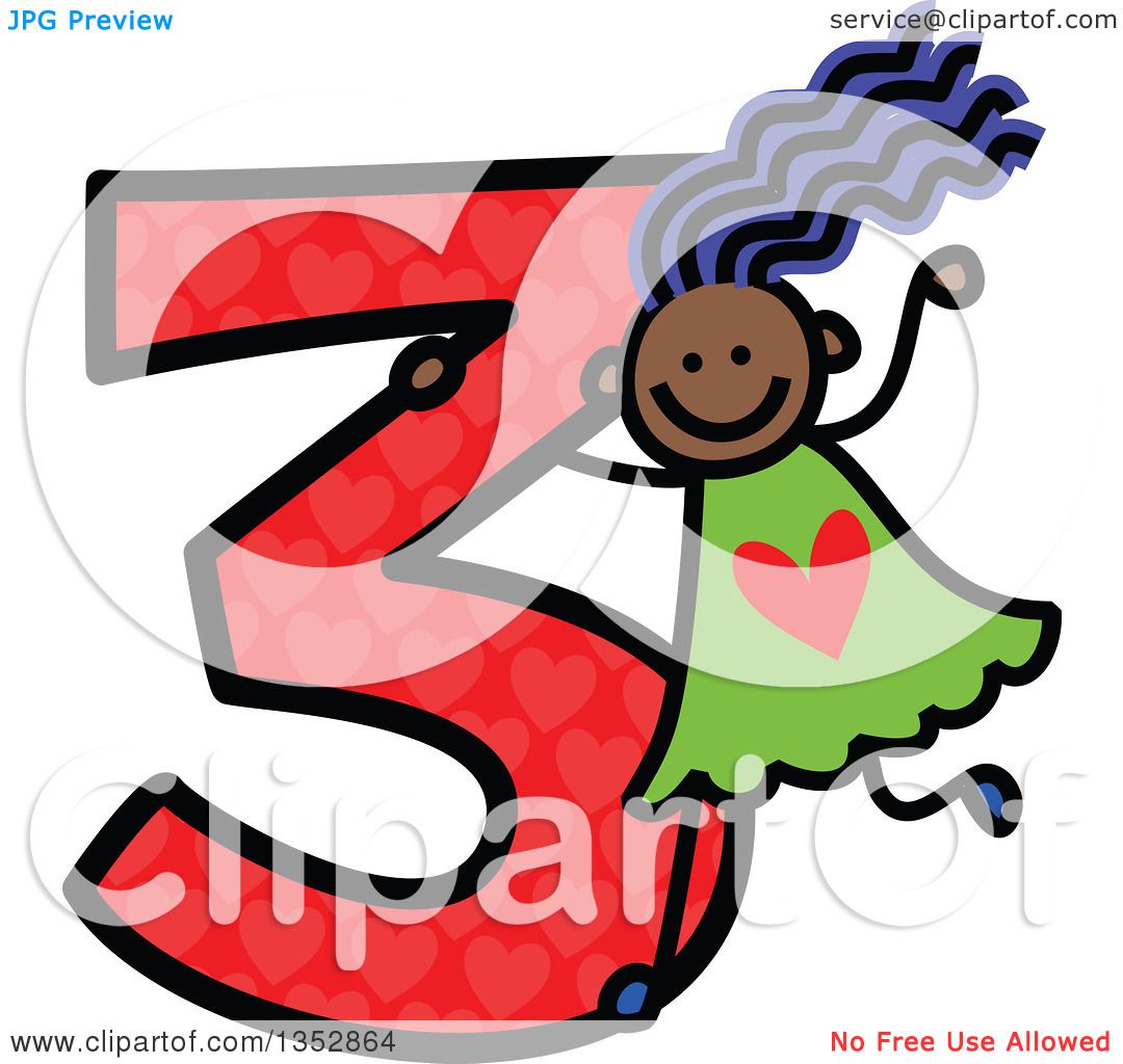 1080x1024 Clipart Of A Doodled Toddler Art Sketched Purple Haired Black Girl