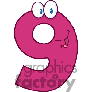 300x300 Number 9 Clip Art