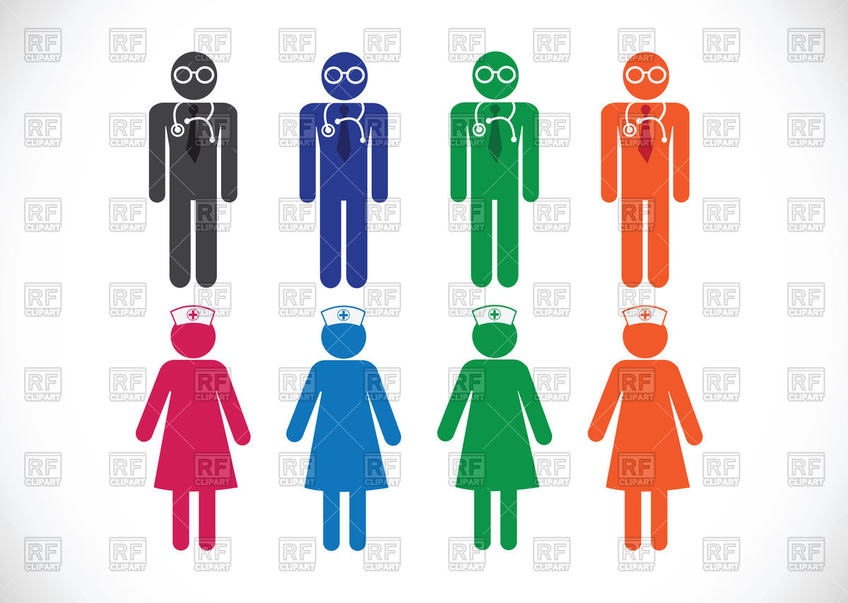 1200x853 Nurse And Doctor Icons Royalty Free Vector Clip Art Image