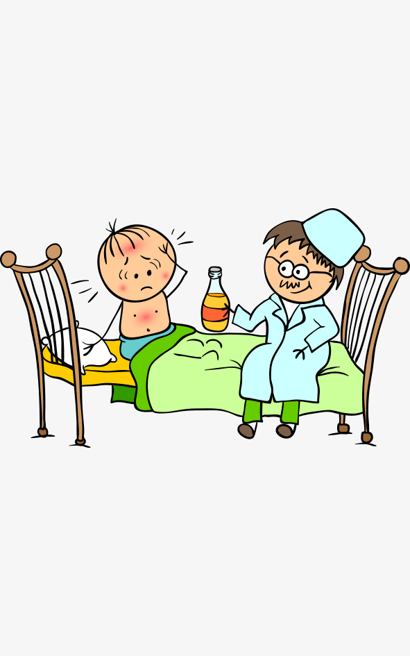 591x945 Cartoon Wind Children's Hospital Baby Take Medicine, Nurse Care