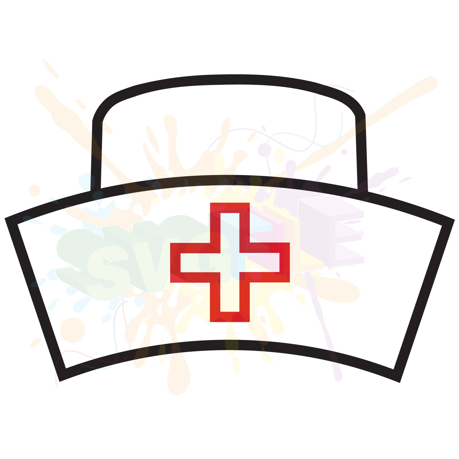 1500x1500 Nurse Hat Svg Files For Cutting Cricut Designs