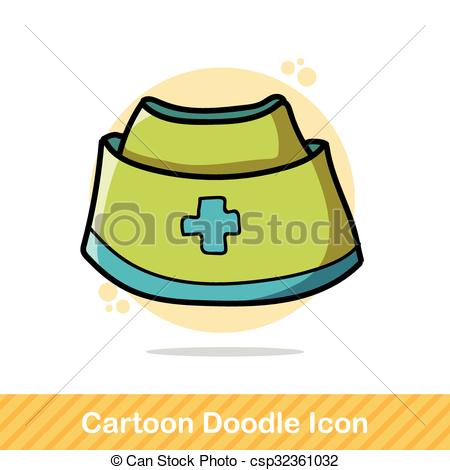 450x470 Nurse Hat Color Doodle Vectors