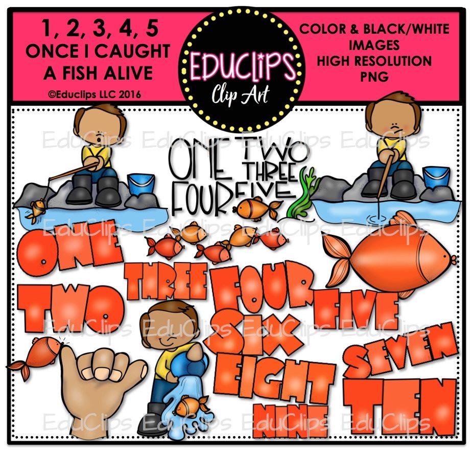 928x887 One, Two, Three, Four, Five Nursery Rhyme Clip Art Bundle