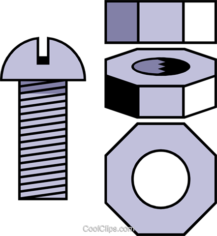 441x480 Nuts Amp Bolts Royalty Free Vector Clip Art Illustration Indu0165