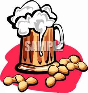 285x300 Royalty Free Clipart Image Beer Nuts And A Pint Of Beer