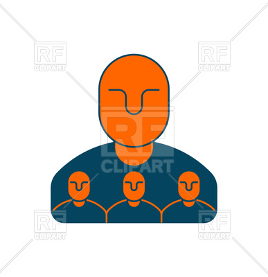 387x400 Company Structure Icon. Boss And Subordinates. Royalty Free Vector