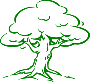 299x273 Green Oak Tree Clip Art