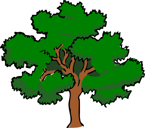 500x444 Oak Tree Clip Art Vector Clip Art Of Oaktree With Wide Treetop