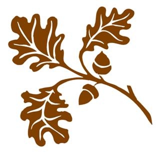 320x314 Oak Leaves Decal Sticker