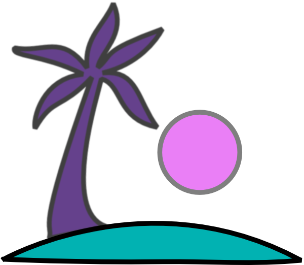 600x522 Palm In Purple Clip Art