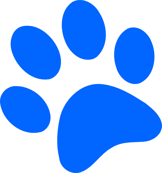 558x597 Blue Paw Print Clip Art Vector Clipart Panda