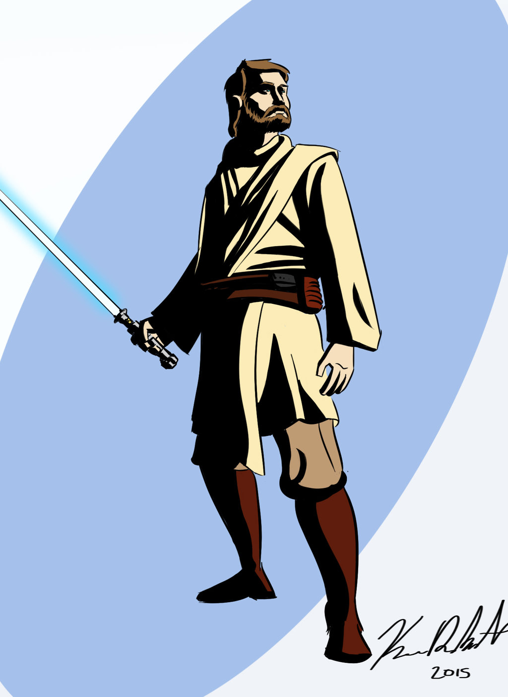 1024x1404 Obi Wan Illustration By Faolanwolfe
