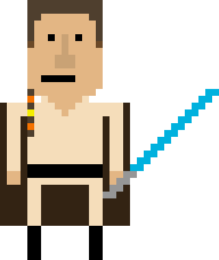 320x380 Obi Wan Kenobi (I) Pixel Art Maker