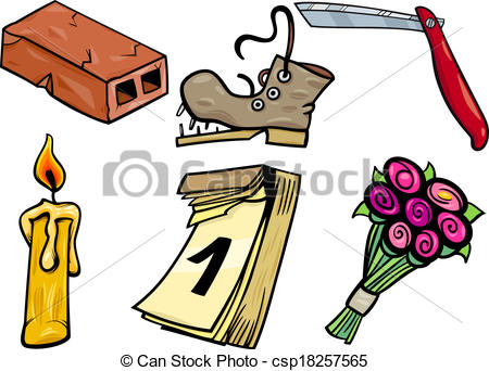 450x342 Objects Cartoon Clip Arts Illustration Set. Cartoon Clip Art