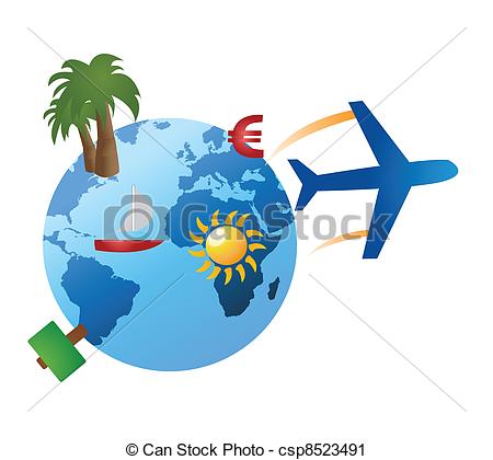 450x420 Travel Objects Vector Vector Clip Art