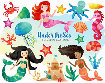 340x270 Sea Life Watercolor Clipart, Fish Clip Art Watercolor. Ocean Clip