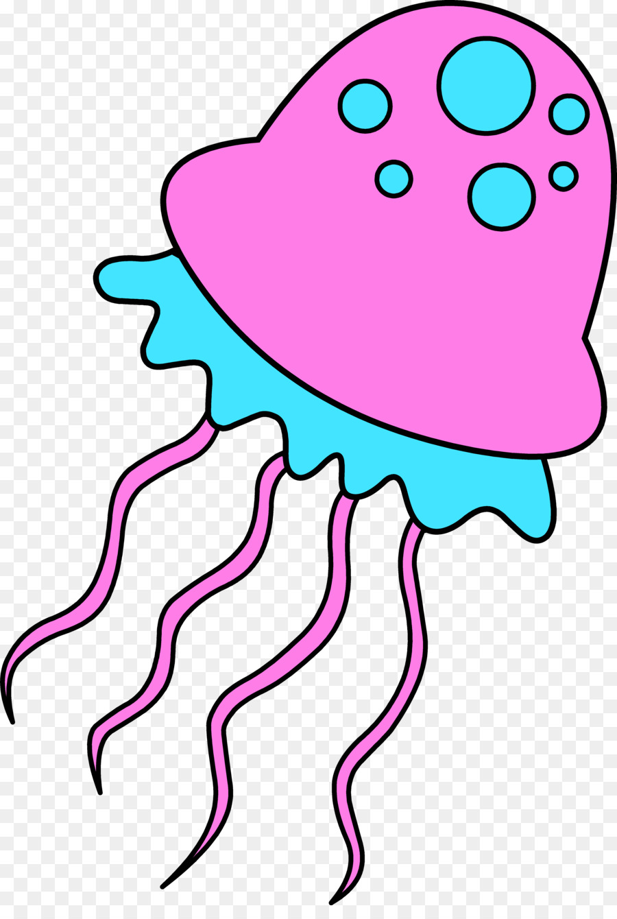 900x1340 Blue Jellyfish Ocean Clip Art