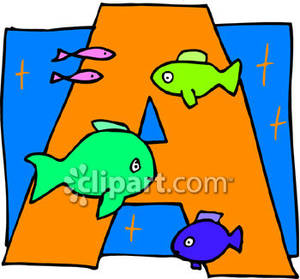 300x279 Letter A With Ocean Creatures