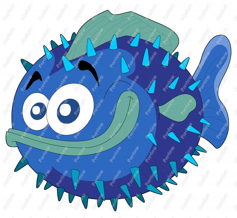 800x737 31 Fish Clip Art And Vbs 2016 Puffer Fish Cartoon