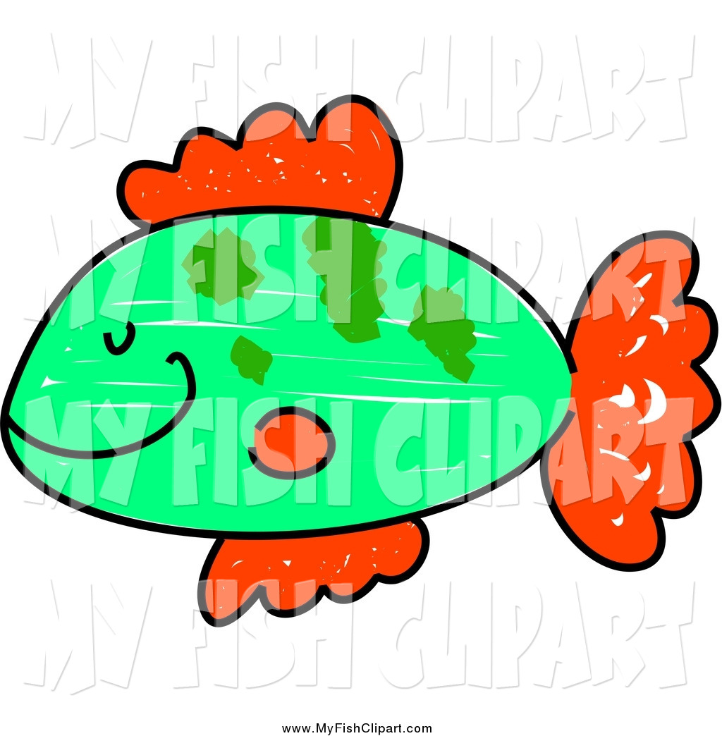 1024x1044 Clip Art Of A Happy Green And Red Fish In Profile By Prawny