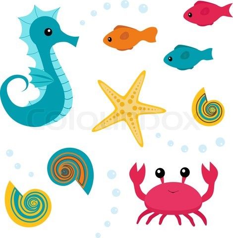 470x480 Cartoon Ocean Life