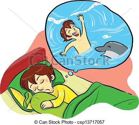 450x405 Sweet Dreaming. A Boy Dreaming On A Beach Swimming With Clipart