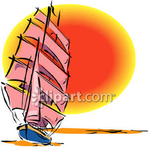 300x298 Ship On The Ocean At Sunset