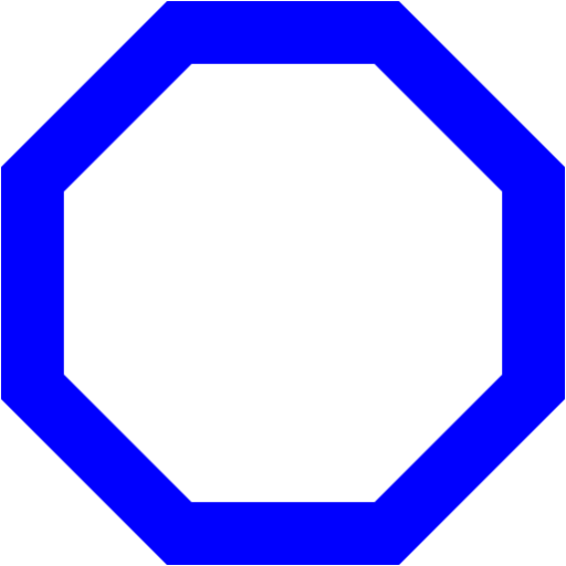 512x512 Octigon Clipart Blue