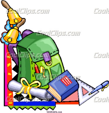 372x383 School Supply Clipart Group