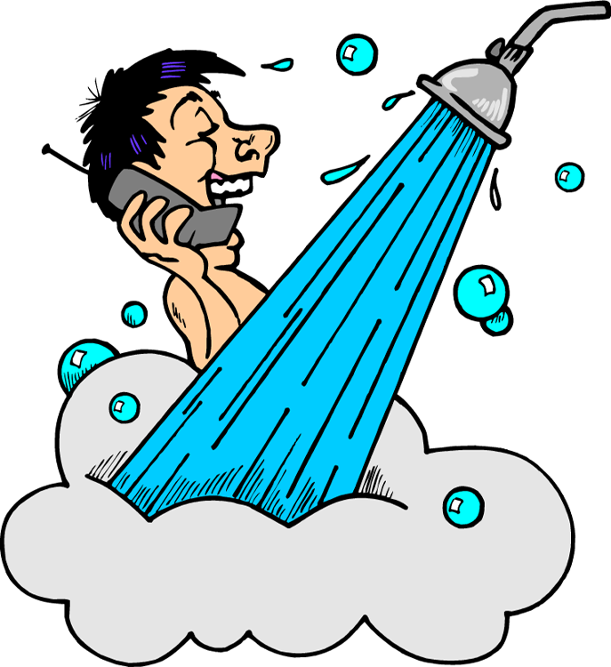 687x750 Clip Art Of Someone Showering Clipart