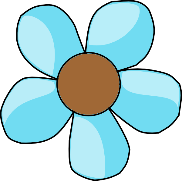 600x594 Turquoise Flower Clip Art
