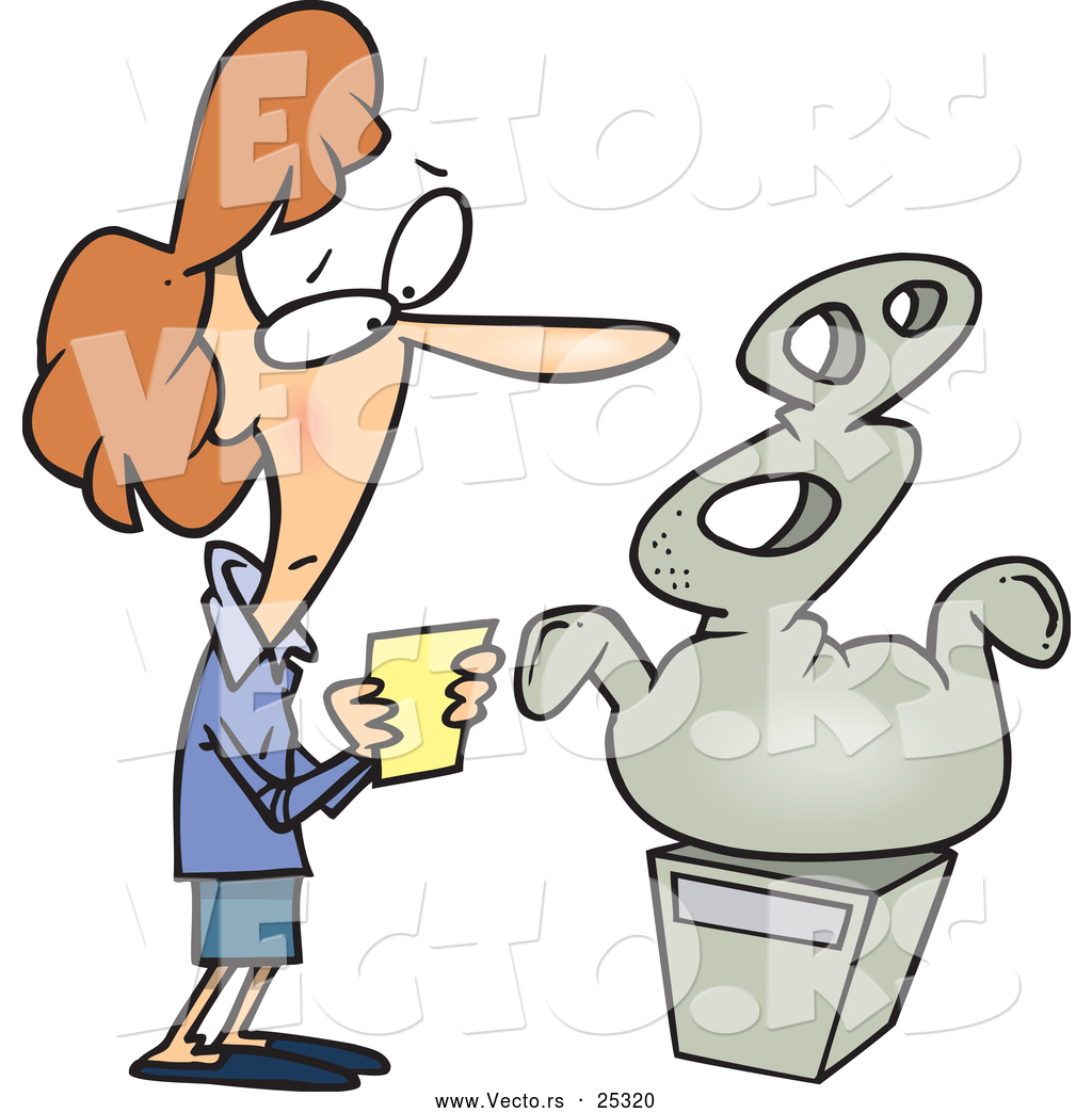 1024x1044 Vector Of A Confused Cartoon Woman Looking