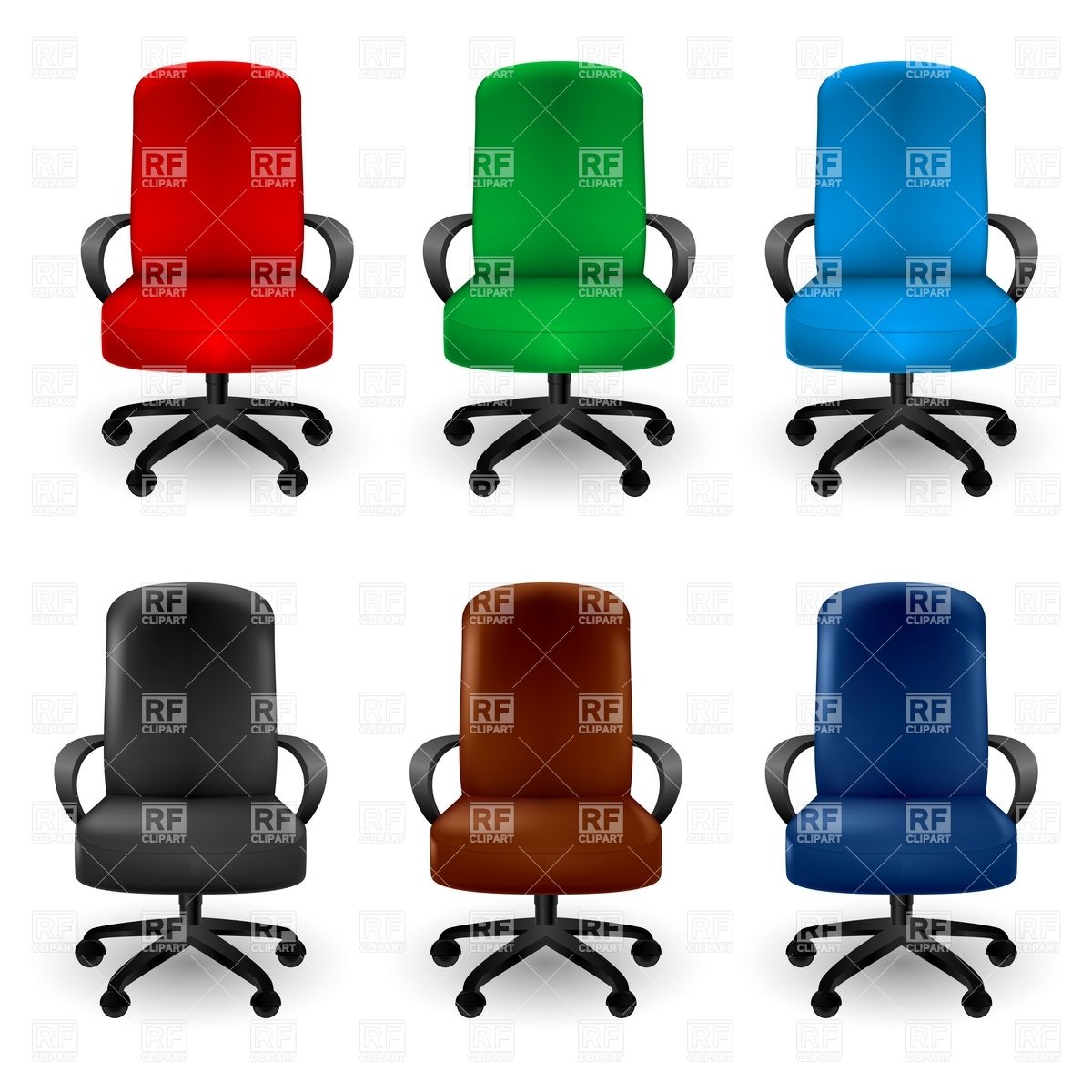 1200x1200 Office Armchairs Royalty Free Vector Clip Art Image