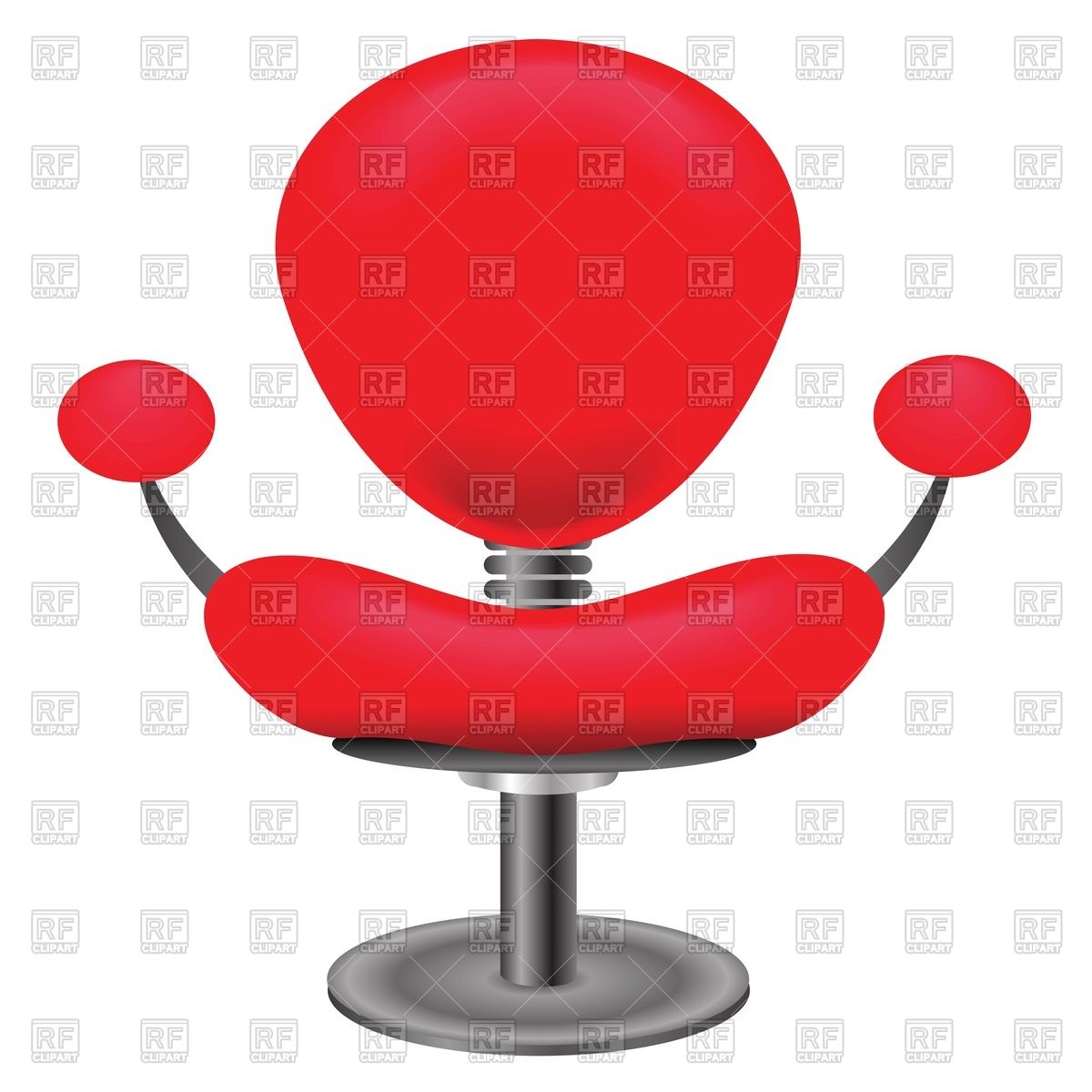 1200x1200 Red Ergonomic Office Armchair Royalty Free Vector Clip Art Image