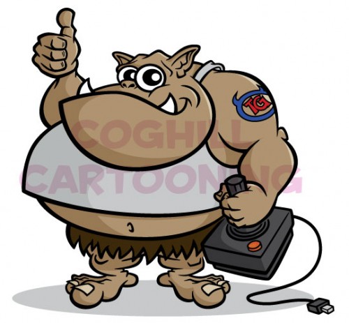 500x463 Ogre Mascot Cartoon Character Illustration